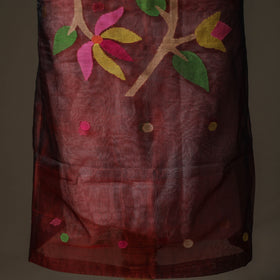 Jamdani Pure Handloom Muslin Unstitched Dress Material: Kurta with Dupatta 15