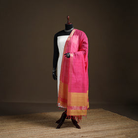 Pure Handloom Cotton Nizam Zari Border Mangalagiri Dupatta 03
