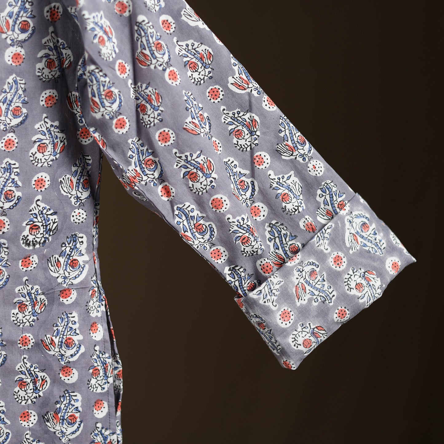 Sanganeri Hand Block Print Cotton Short Men Kurta 13