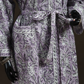 Sanganeri Hand Block Print Cotton Bath Robe 45