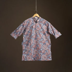 Sanganeri Hand Block Print Cotton Short Men Kurta 09