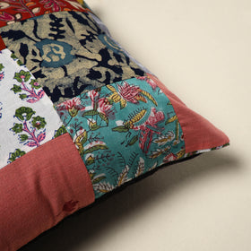 Multicolor Handcrafted Cotton Patchwork Cushion Cover