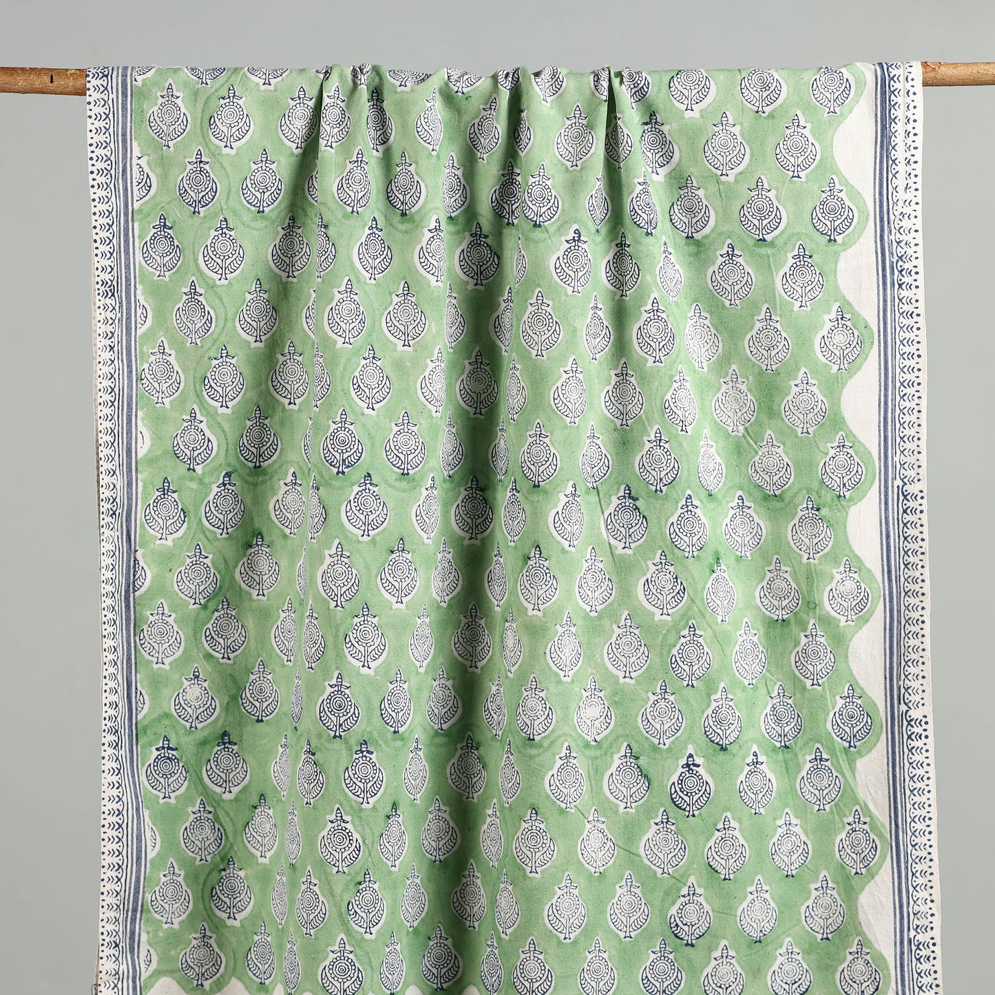 Green - cotton sanganeri towel 06 - handcrafted