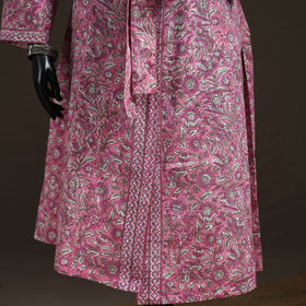Sanganeri Hand Block Print Cotton Bath Robe 46