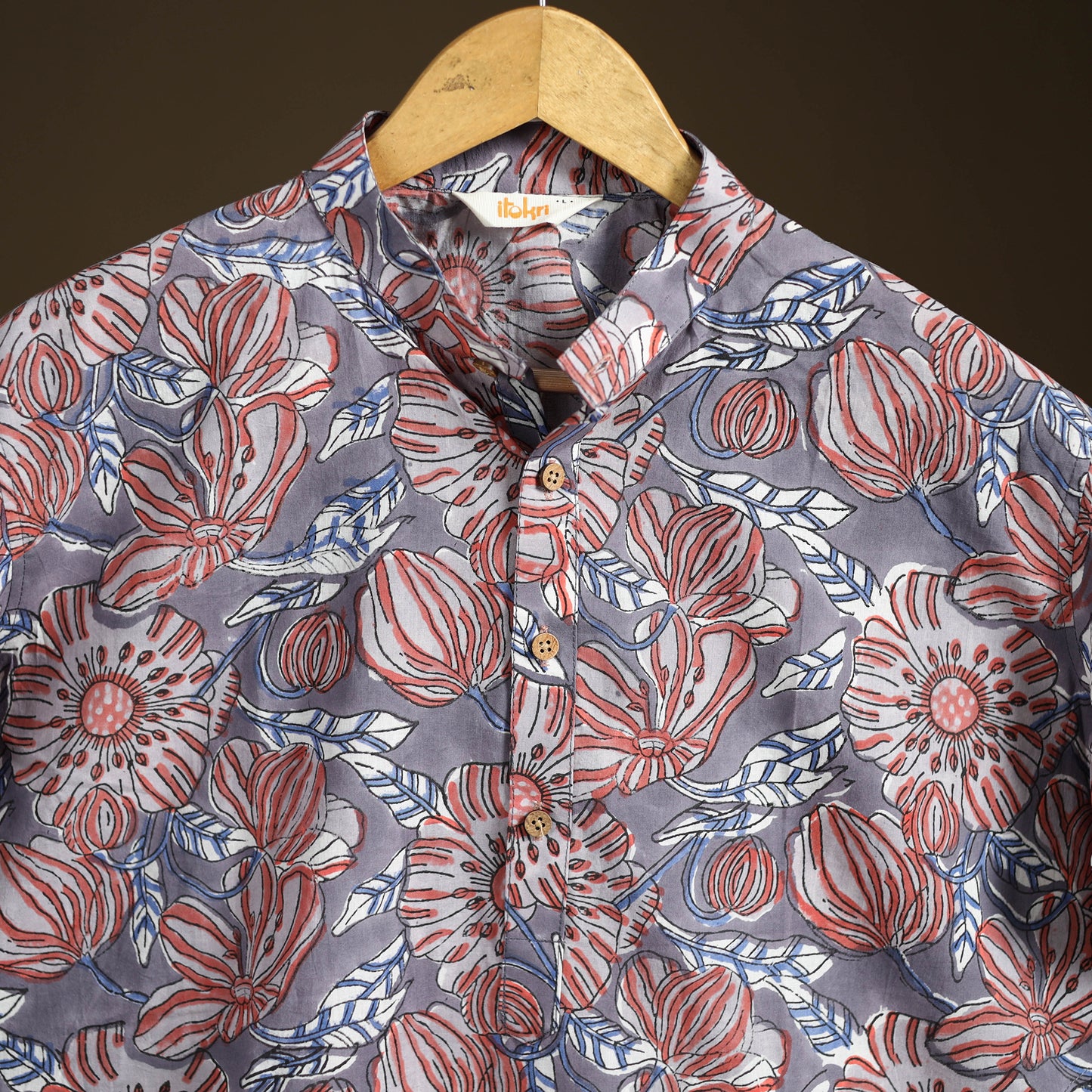 Sanganeri Hand Block Print Cotton Short Men Kurta 09