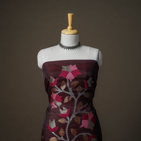 Jamdani Pure Handloom Muslin Unstitched Dress Material: Kurta with Dupatta 16