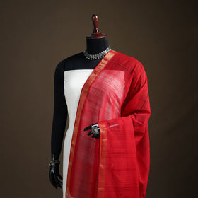 Pure Handloom Cotton Nizam Zari Border Mangalagiri Dupatta 04