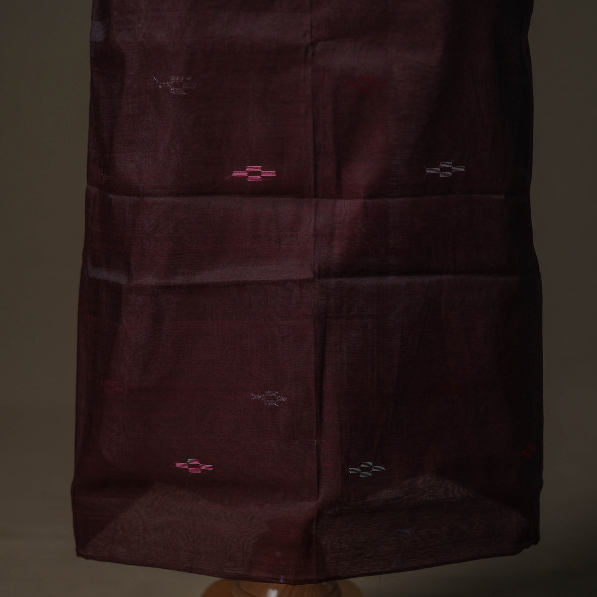 Jamdani Pure Handloom Muslin Unstitched Dress Material: Kurta with Dupatta 16