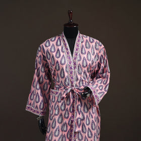 Sanganeri Hand Block Print Cotton Bath Robe 47
