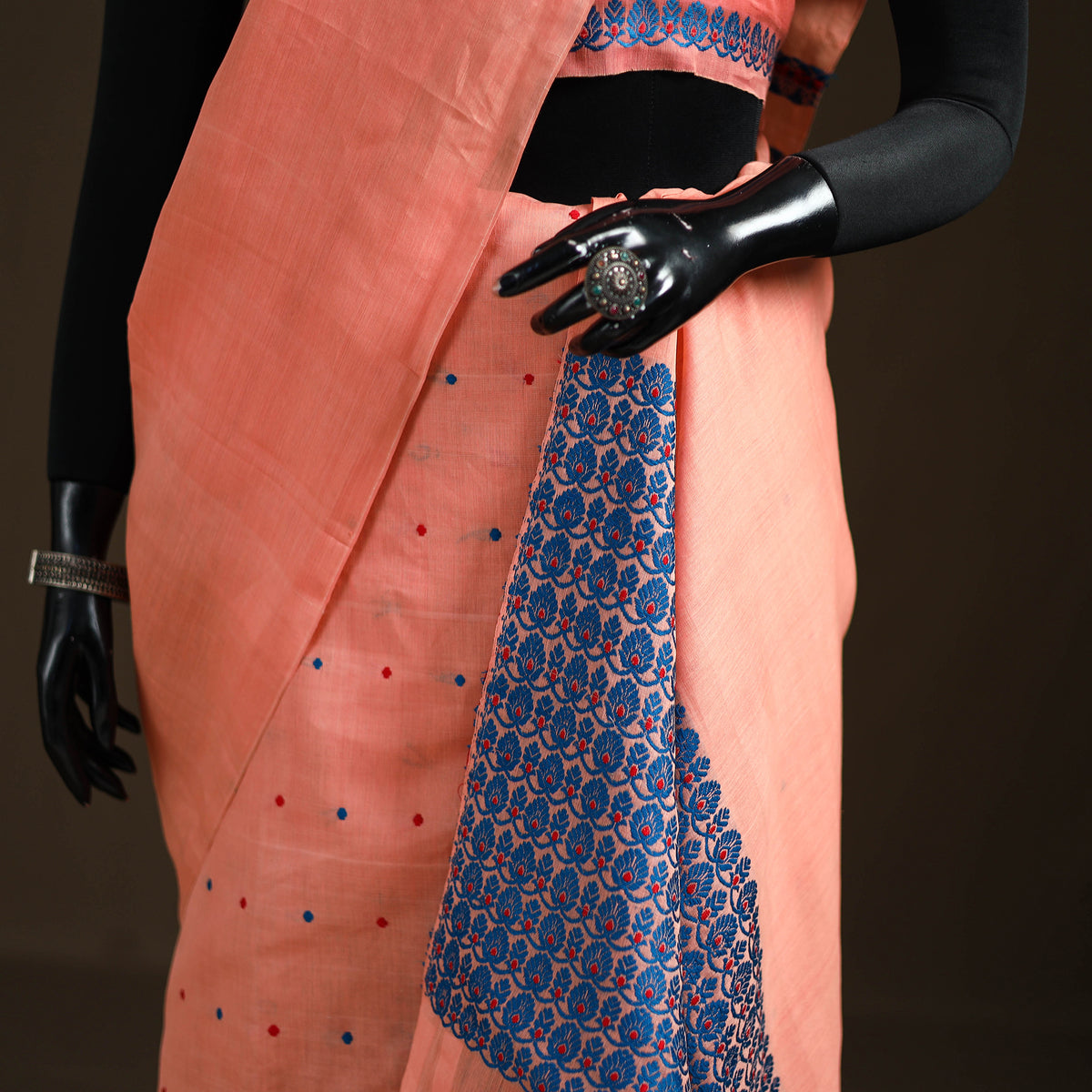 Assam Handloom Silk Cotton Mekhela Chador with Blouse Piece 06