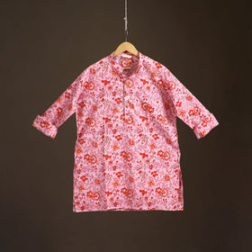 Sanganeri Hand Block Print Cotton Short Men Kurta  01