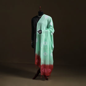 Shibori Tie-Dye Cotton Dupatta with Tassels 01