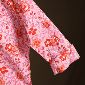 Sanganeri Hand Block Print Cotton Short Men Kurta  01