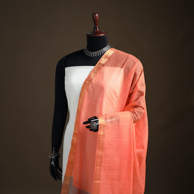 Pure Handloom Cotton Nizam Zari Border Mangalagiri Dupatta 05