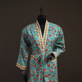 Sanganeri Hand Block Print Cotton Bath Robe 48