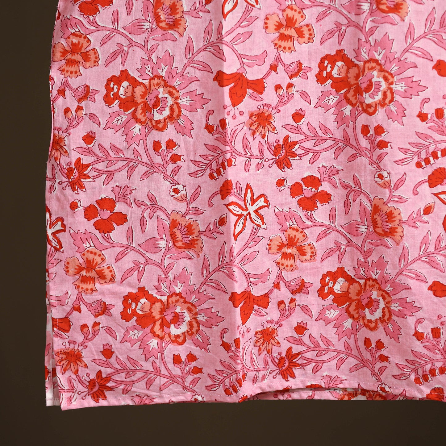 Sanganeri Hand Block Print Cotton Short Men Kurta  01