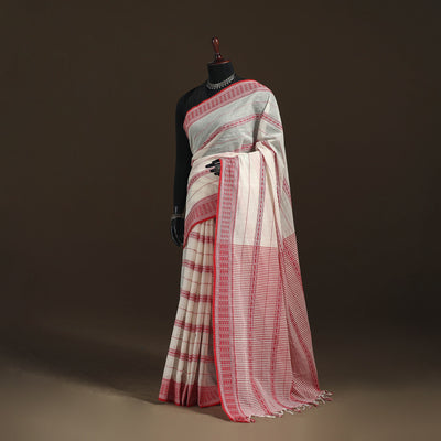 Bengal Handwoven Cotton Fish Buti Begumpuri Saree with Blouse Piece 09