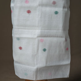 Jamdani Pure Handloom Muslin Unstitched Dress Material: Kurta with Dupatta 17