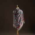 Floral Sanganeri Print Pure Merino Wool Handwoven Shawl 71