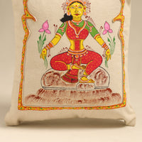 Beige - Pattachitra Handpainted Shoulder Bag from Odisha 25