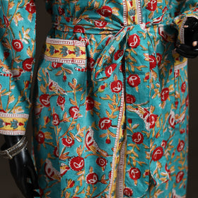 Sanganeri Hand Block Print Cotton Bath Robe 48