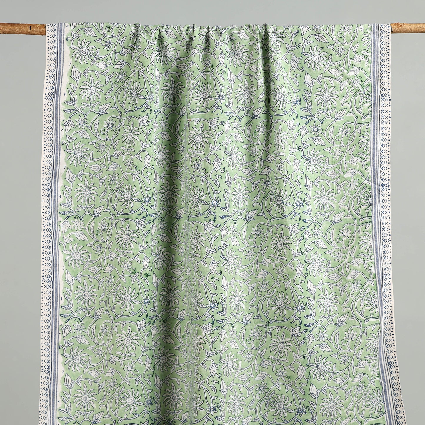 Green - cotton sanganeri towel 09 - handcrafted