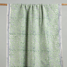Green - cotton sanganeri towel 09 - handcrafted
