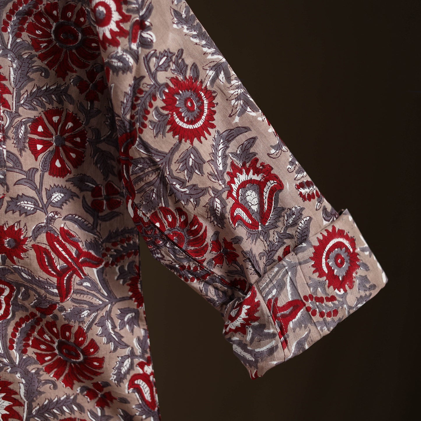 Sanganeri Hand Block Print Cotton Short Men Kurta 03