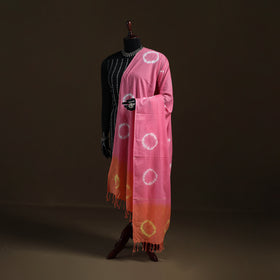 Shibori Tie-Dye Cotton Dupatta with Tassels 02