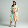 Buy Pochampally Double Ikat Cotton Flared Dress Online l iTokri.com
