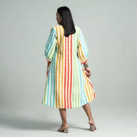 Buy Pochampally Double Ikat Cotton Flared Dress Online l iTokri.com