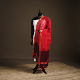 Pure Handloom Cotton Nizam Zari Border Mangalagiri Dupatta 07
