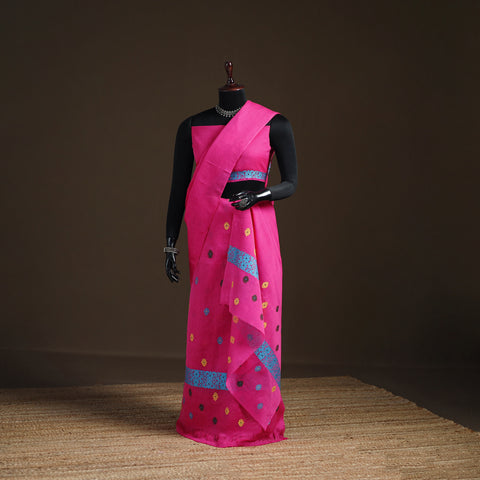 Assam Handloom Silk Cotton Mekhela Chador with Blouse Piece 08