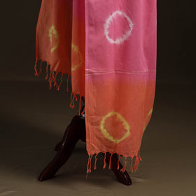 Shibori Tie-Dye Cotton Dupatta with Tassels 02