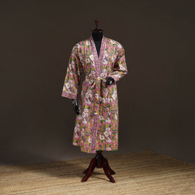 Sanganeri Hand Block Print Cotton Bath Robe 50