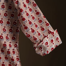 Sanganeri Hand Block Print Cotton Short Men Kurta 02