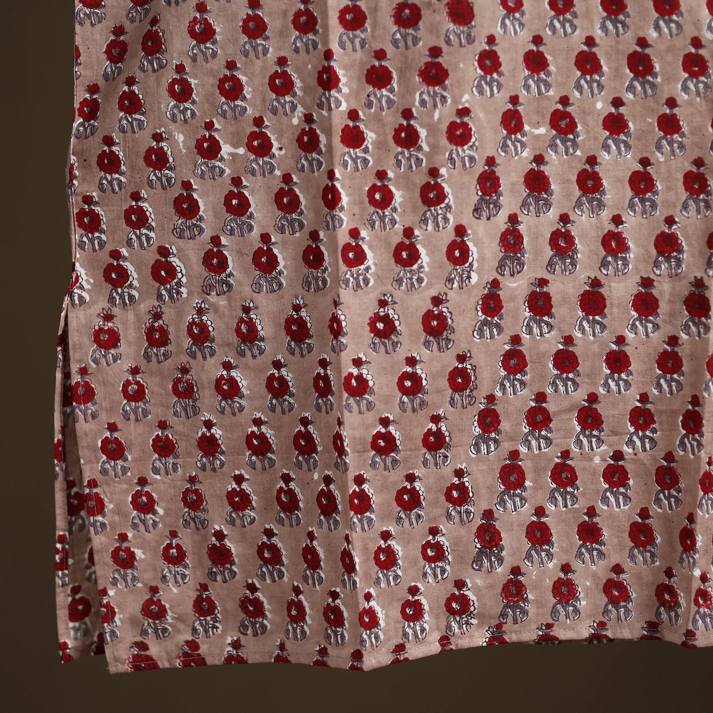 Sanganeri Hand Block Print Cotton Short Men Kurta 02