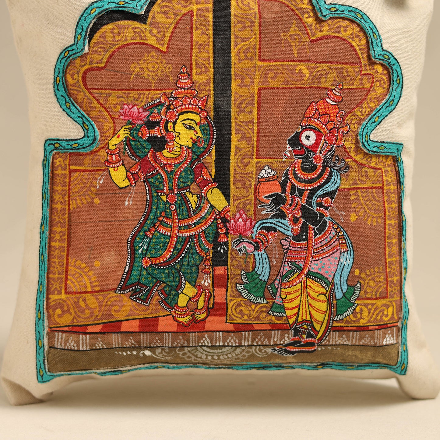 Multicolor - Pattachitra Handpainted Shoulder Bag from Odisha 26