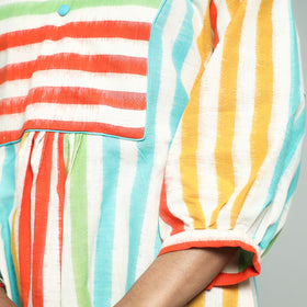 Buy Pochampally Double Ikat Cotton Flared Dress Online l iTokri.com