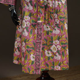 Sanganeri Hand Block Print Cotton Bath Robe 50