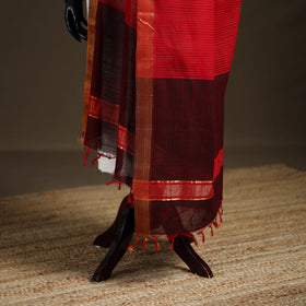 Pure Handloom Cotton Nizam Zari Border Mangalagiri Dupatta 07
