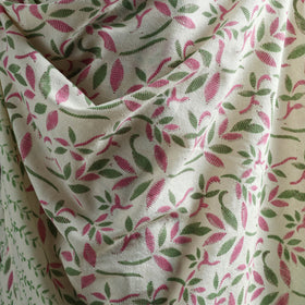 Floral Sanganeri Print Pure Merino Wool Handwoven Shawl 72