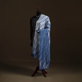 Shibori Tie-Dye Cotton Dupatta with Tassels 04