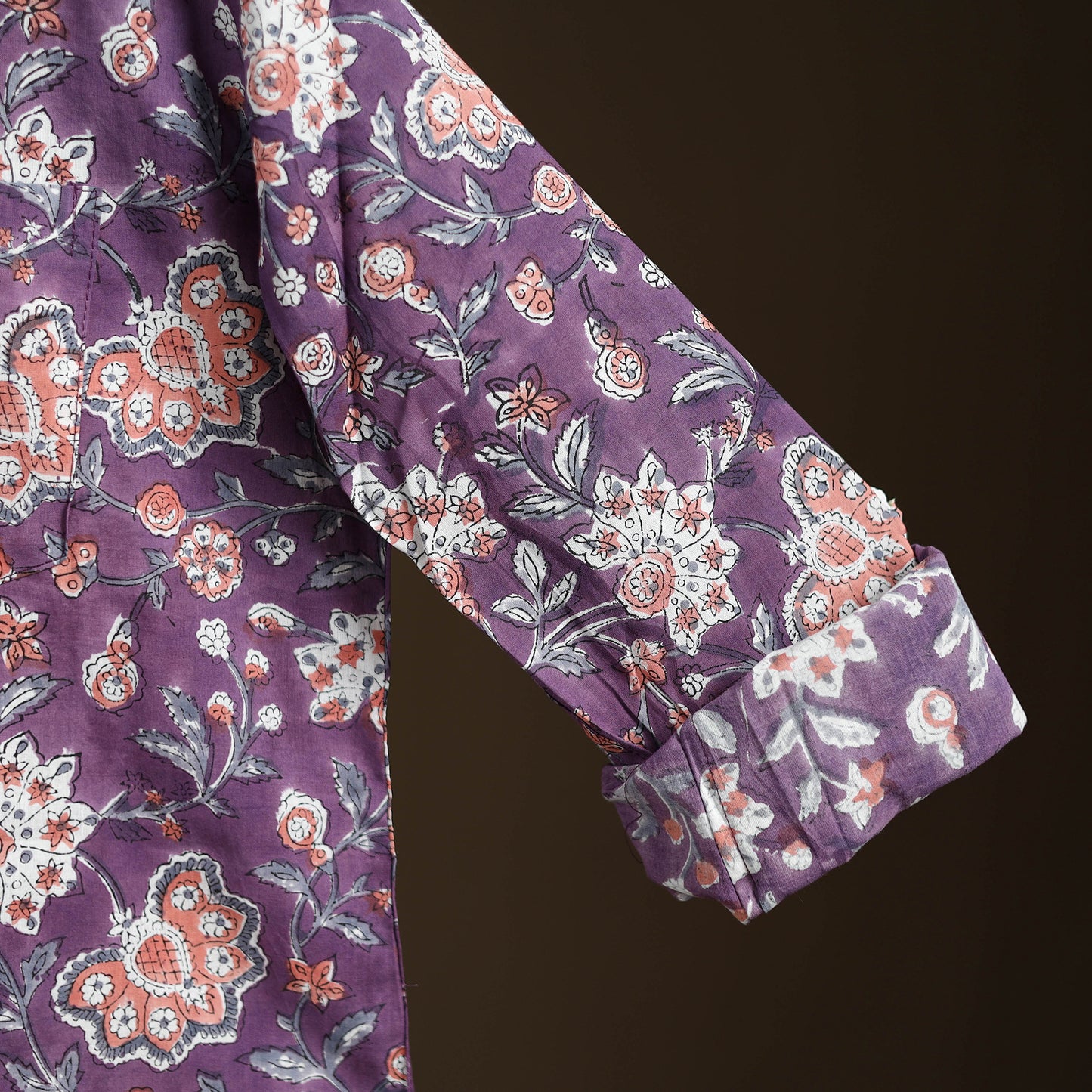 Sanganeri Hand Block Print Cotton Short Men Kurta  06