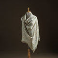 Floral Sanganeri Print Pure Merino Wool Handwoven Shawl 73