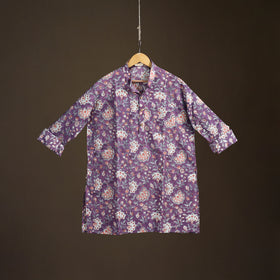 Sanganeri Hand Block Print Cotton Short Men Kurta  06