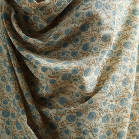 Floral Sanganeri Print Pure Merino Wool Handwoven Shawl 73