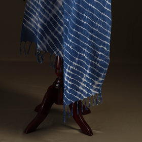 Shibori Tie-Dye Cotton Dupatta with Tassels 04