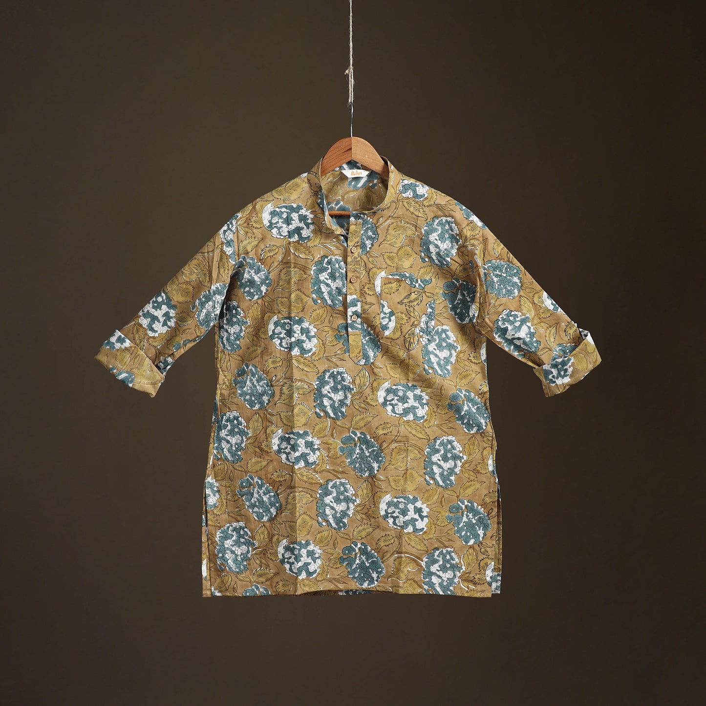 Sanganeri Hand Block Print Cotton Short Men Kurta 04