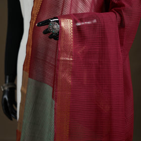 Pure Handloom Cotton Nizam Zari Border Mangalagiri Dupatta 09
